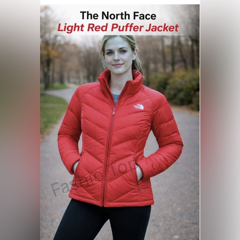 THE NORTH FACE COAT AMORE GOOSE DOWN 600 JACKET Women’s Small S/P (Red Orange)